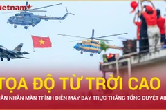 Choáng ngợp màn trình diễn của trực thăng, Su-30MK2 trong buổi tổng duyệt A80