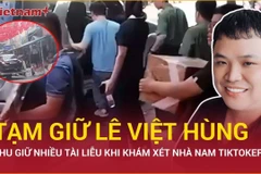 Khám xét nhà riêng của TikToker Lê Việt Hùng, thu giữ nhiều tài liệu