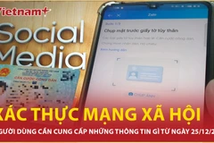 Người dùng mạng xã hội phải xác thực những thông tin gì từ ngày 25/12/2024?