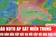 Kịch bản xấu đến với miền Trung khi bão Koto mạnh lên cấp 12