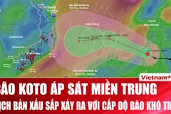 Kịch bản xấu đến với miền Trung khi bão Koto mạnh lên cấp 12