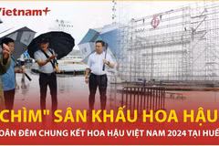 Nước lũ "nhấn chìm" sân khấu chung kết Hoa hậu Việt Nam
