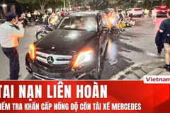 Tài xế Mercedes vi phạm nồng độ cồn trong vụ tai nạn liên hoàn ở Hà Nội
