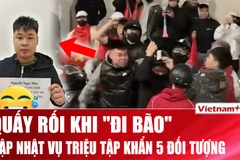Công an Hà Nội triệu tập gấp nhóm đối tượng nghi sàm sỡ, đánh người khi 'đi bão'