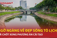 Sông Tô Lịch đẹp ngỡ ngàng sau khi được bổ cập thêm nguồn nước