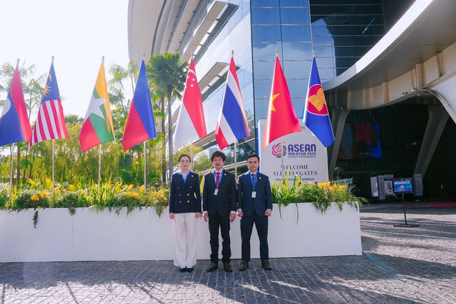 Đoàn lãnh đạo Meey Group tham dự ABIS 2025. (Nguồn: Meey Group) meey-1-resize.jpg