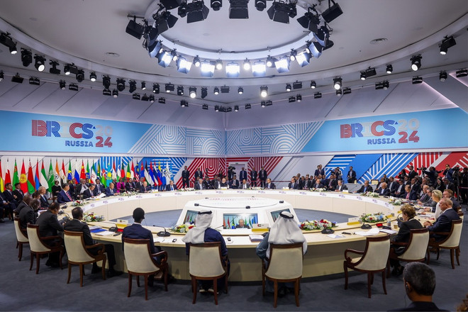 Toàn cảnh Hội nghị Cấp cao Nhóm BRICS ở Kazan, Nga, ngày 23/10/2024. Ảnh: ANI/TTXVN
