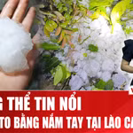 Mưa đá dữ dội trút xuống Bắc Hà làm sập nhà và 4 người bị thương