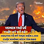 Houthi tố Mỹ thực hiện 1.200 cuộc không kích vào Yemen