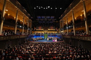 Toàn cảnh Lễ trao giải Nobel tại Stockholm (Thụy Điển), ngày 10/12/2022. (Ảnh: AFP/TTXVN)
