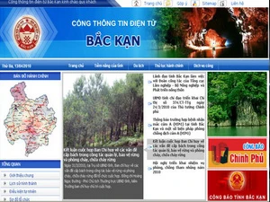 Cổng thông tin điện tử của tỉnh Bắc Kạn.