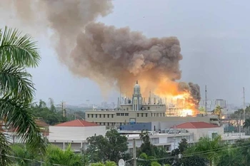 Vụ hỏa hoạn xảy ra tại trạm biến áp Monacillo.(Nguồn: CNN)