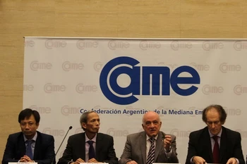 Chủ tịch Liên đoàn doanh nghiệp vừa Argentina (CAME) Fabián Tarrío phát biểu khai mạc Hội thảo doanh nghiệp Argentina-Việt Nam. (Ảnh: Diệu Hương/Vietnam+)