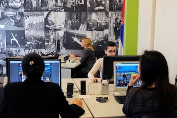 Văn phòng làm việc của hãng Tanjug. (Nguồn: capitalsummit.org)