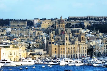 Bờ biển Thủ đô Valetta, Malta. (Ảnh: Quang Thanh/Vietnam+)