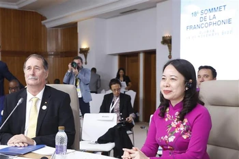 Phó Chủ tịch nước Võ Thị Ánh Xuân dự khai mạc Hội nghị Cấp cao Pháp ngữ lần thứ 18. (Ảnh: Lâm Khánh/TTXVN)