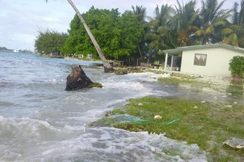 Các đảo quốc Thái Bình Dương mất đi một diện tích đáng kể lãnh thổ do nước biển dâng cao. (Ảnh minh họa. Nguồn: Floodlist)