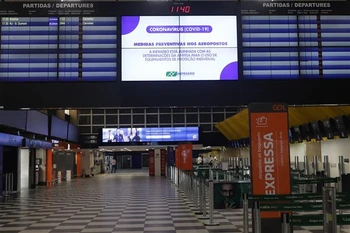 Cảnh vắng vẻ tại sân bay Congonhas ở Sao Paulo, Brazil ngày 1/4/2020 trong bối cảnh dịch COVID-19 lan rộng. (Nguồn: THX/TTXVN) 