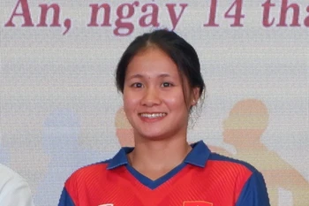 Vận động viên Võ Thị Mỹ Tiên. (Ảnh: Đức Hạnh/TTXVN)