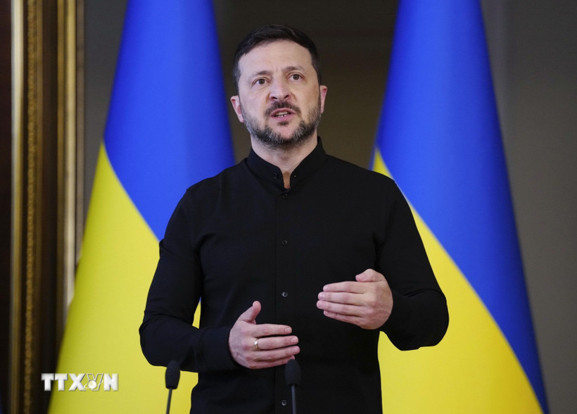 Tổng thống Ukraine Volodymyr Zelensky. (Nguồn: Kyodo/TTXVN)