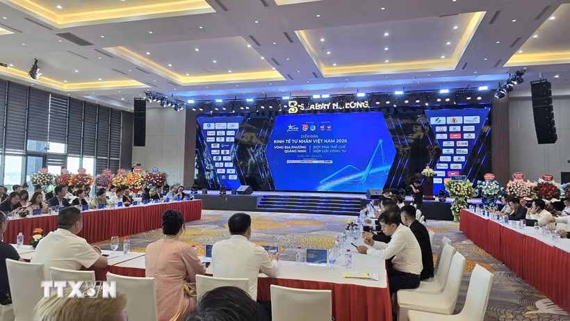 Quang cảnh Diễn đàn Kinh tế tư nhân Việt Nam 2026 (VPSF 2026) vòng địa phương tại Quảng Ninh. (Ảnh: Thanh Vân/TTXVN)
