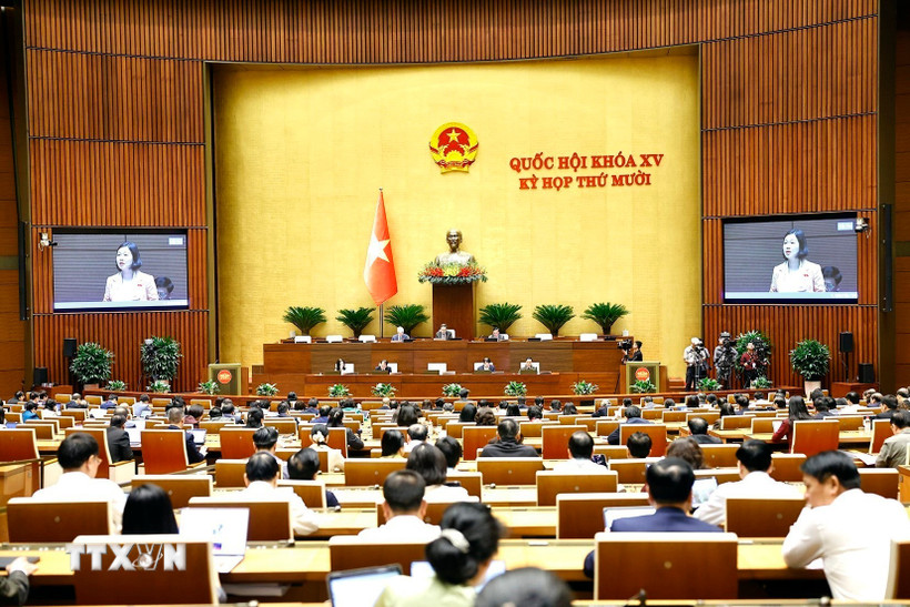 Sáng 12/11/2025, Quốc hội thảo luận ở hội trường về dự án Luật Thi hành án hình sự (sửa đổi). (Ảnh: Doãn Tấn/TTXVN)