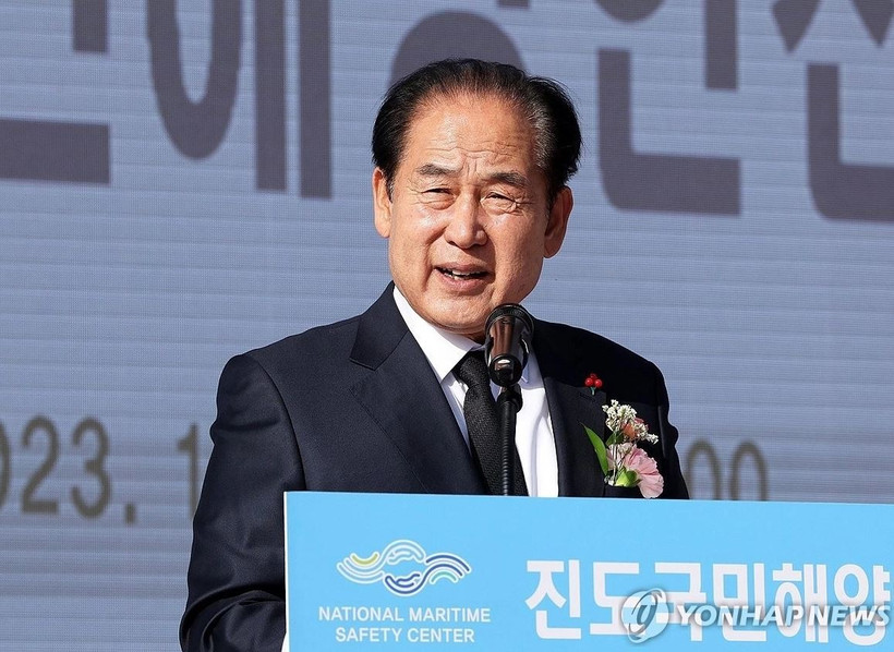 Ông Kim Hee-soo, Chủ tịch huyện Jindo. (Nguồn: Yonhap)
