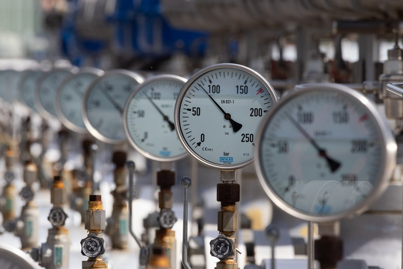 Cơ sở dự trữ khí đốt tự nhiên tại Zsana, Hungary. (Ảnh: THX/TTXVN)