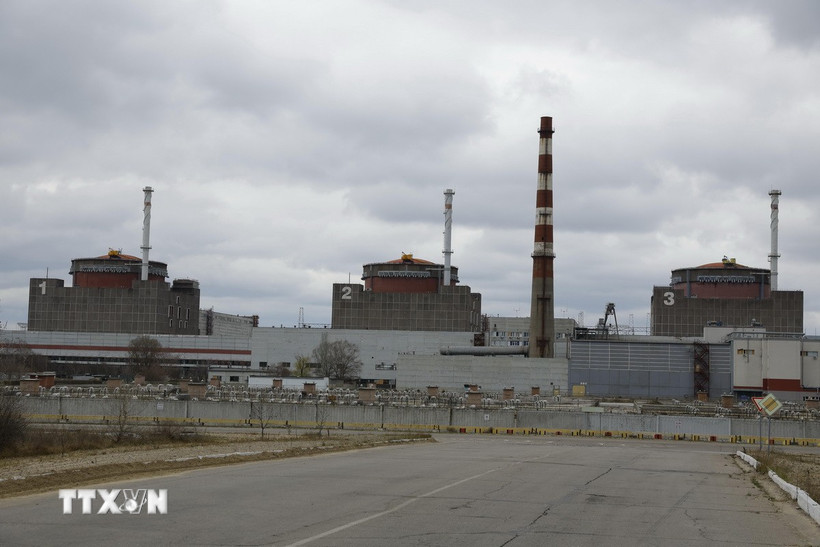 Quang cảnh nhà máy điện hạt nhân Zaporizhzhia. (Nguồn: THX/TTXVN)