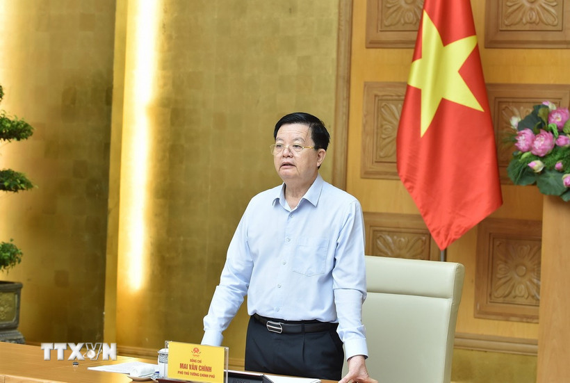 Phó Thủ tướng Mai Văn Chính phát biểu tại cuộc họp. (Ảnh: Diệp Trương/TTXVN)