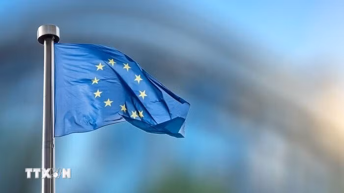 Cờ của Liên minh châu Âu (EU). (Nguồn: IRNA/TTXVN)