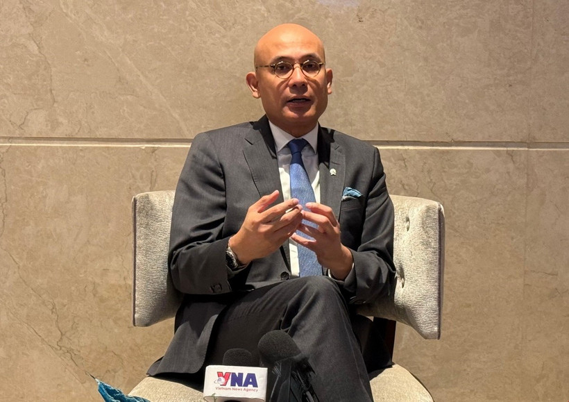 Thứ trưởng Ngoại giao Indonesia, Armanatha Kristiawan Nasir. (Ảnh: Đào Trang/TTXVN)