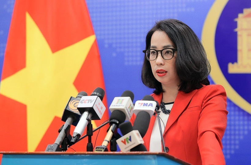 Người phát ngôn Bộ Ngoại giao Phạm Thu Hằng. (Ảnh: An Đăng/TTXVN)