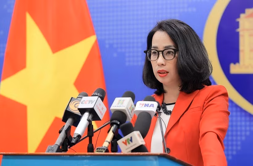 Người phát ngôn Bộ Ngoại giao Phạm Thu Hằng. (Ảnh: An Đăng/TTXVN)