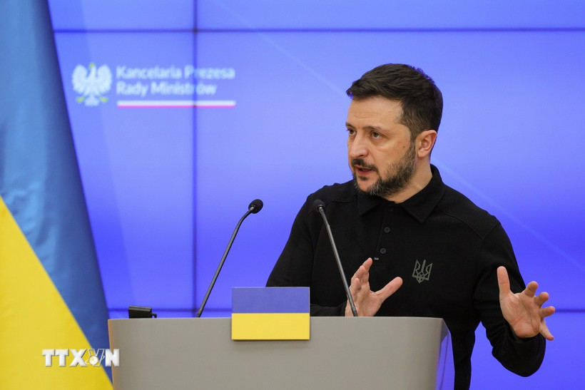 Tổng thống Ukraine Volodymyr Zelensky. (Nguồn: PAP/TTXVN)