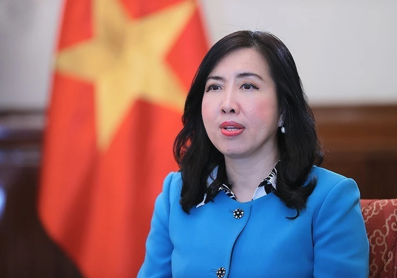 Thứ trưởng Bộ Ngoại giao Lê Thị Thu Hằng. (Ảnh: An Đăng/TTXVN)