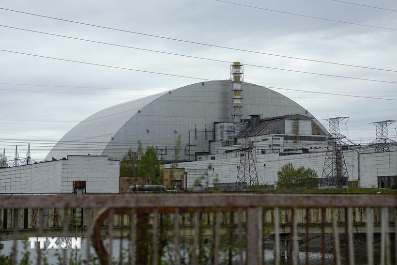 Lò phản ứng số 4 của nhà máy điện hạt nhân Chernobyl ở Ukraine. (Ảnh minh họa: Kyodo/TTXVN)