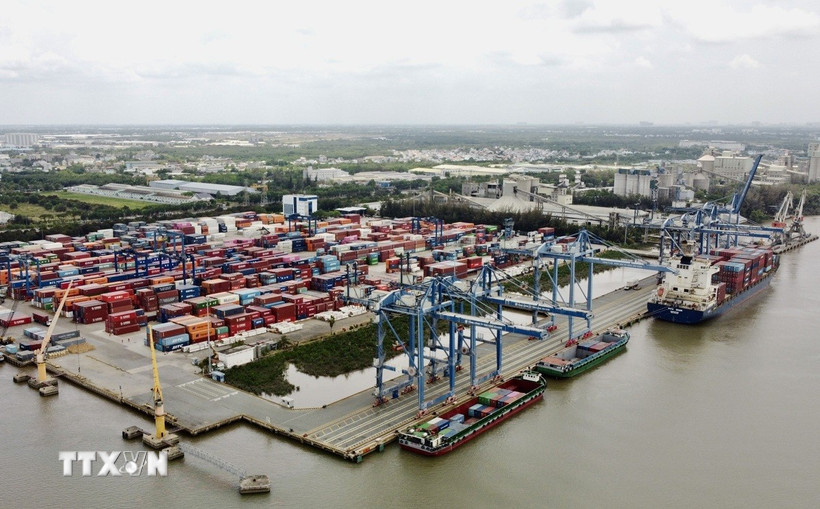 Toàn cảnh Cảng Tân Thuận. (Ảnh: Trung Tuyến/TTXVN)