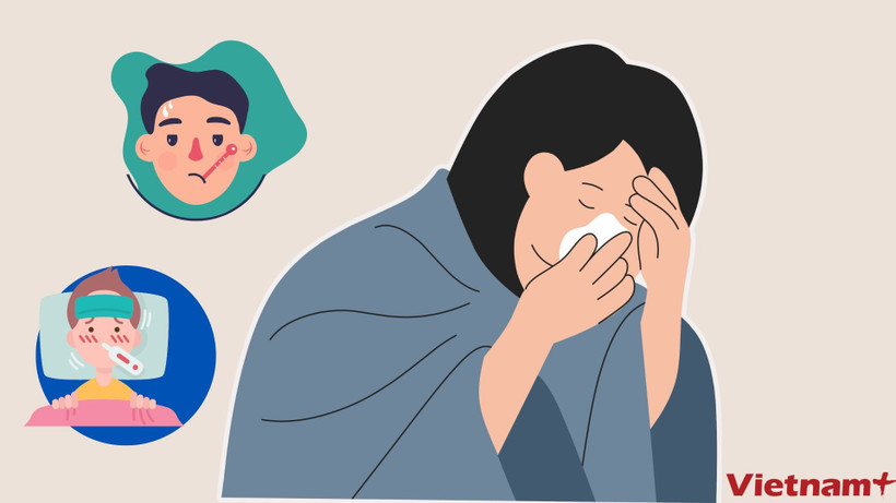 Một khi xuất hiện triệu chứng giống cúm như sốt cao, đau nhức toàn thân, bệnh nhân, đặc biệt là người có nguy cơ cao, cần nhanh chóng đến cơ sở y tế để khám chữa. (Nguồn: Vietnam+)