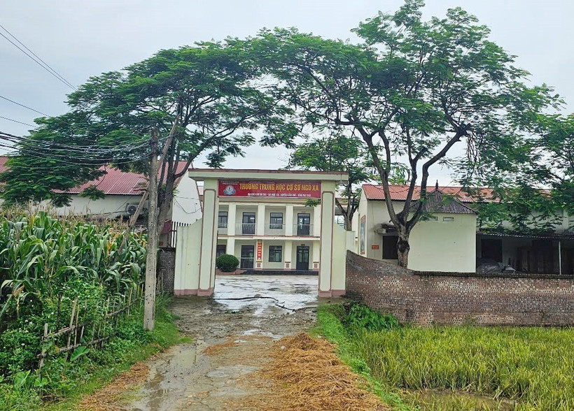 Trường Trung học cơ sở Ngô Xá, xã Minh Thắng, huyện Cẩm Khê (Phú Thọ). (Ảnh: Tạ Toàn/TTXVN)