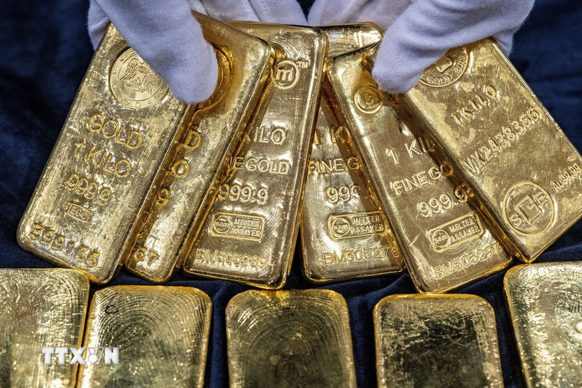 Vàng miếng tại Incheon, Hàn Quốc. (Ảnh: Yonhap/TTXVN)