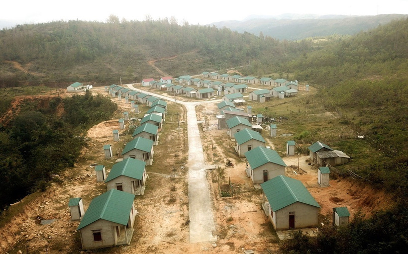 Khu tái định cư Raly-Rào (Quảng Trị) chỉ có 2 hộ dân đến ở, gây lãng phí lớn. (Ảnh: Nguyên Linh/TTXVN)