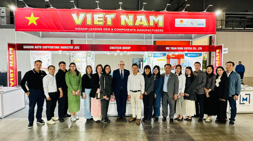 Hiệp hội Công nghiệp hỗ trợ Việt Nam (VASI) tổ chức Khu gian hàng Việt Nam tại Triển lãm EICMA lần thứ 82. (Nguồn: VASI)