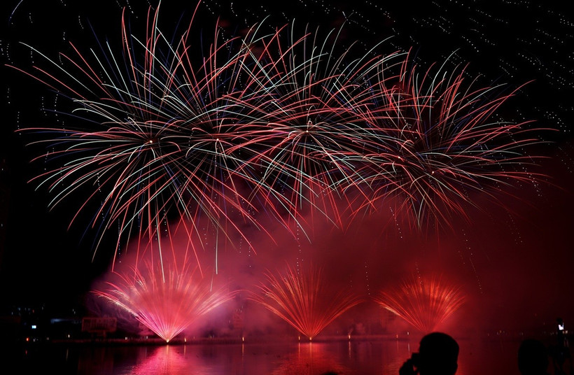 Màn trình diễn mang tên “Stardust” của đội pháo hoa đến từ Canada. (Ảnh: Quốc Dũng/TTXVN)