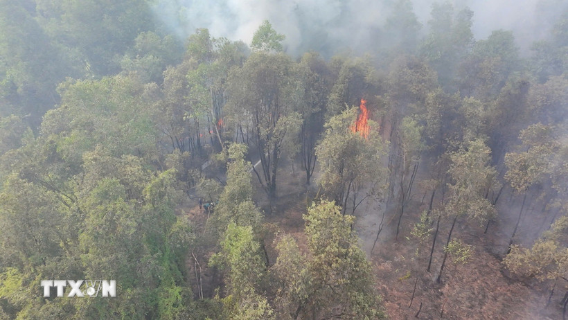 Hiện trường vụ cháy. (Nguồn: TTXVN phát)