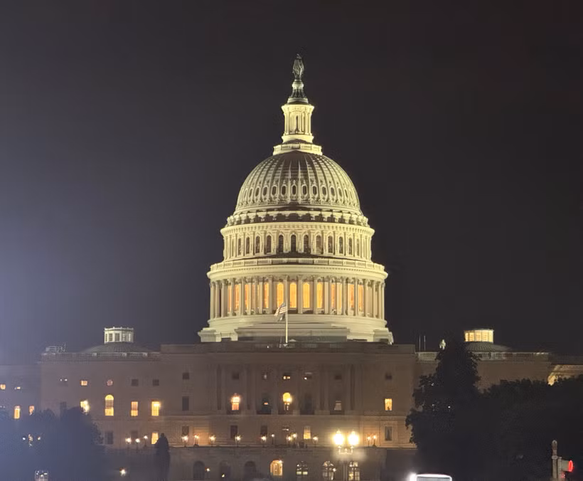 Trụ sở Quốc hội Mỹ (Điện Capitol) tại thủ đô Washington D.C. (Ảnh: Đoàn Hùng/TTXVN)
