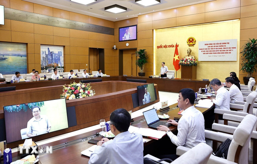 Chủ tịch Quốc hội Trần Thanh Mẫn phát biểu. (Ảnh: Doãn Tấn/TTXVN)