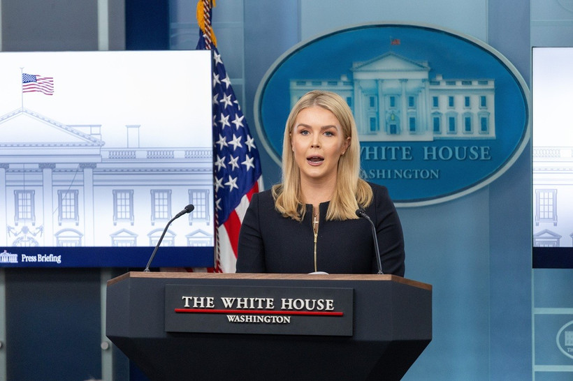 Người phát ngôn Nhà Trắng Karoline Leavitt. (Ảnh: THX/TTXVN)