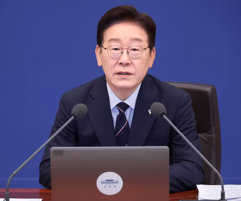 Tổng thống Hàn Quốc Lee Jae Myung phát biểu tại thủ đô Seoul. (Ảnh: Yonhap/TTXVN)