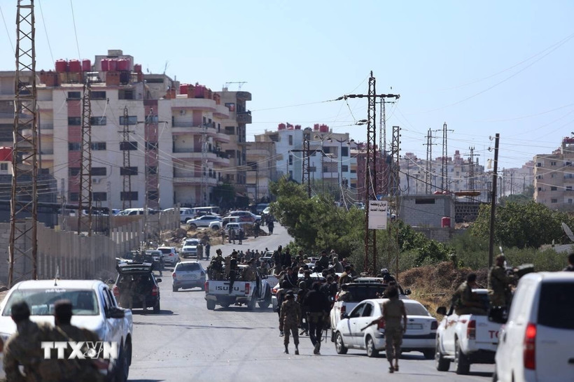 Lực lượng an ninh Syria tiến vào thành phố Sweida ở miền nam nước này. (Ảnh: THX/TTXVN)